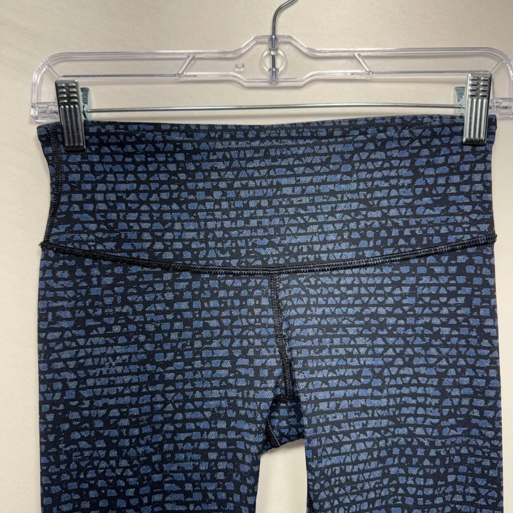 Lululemon Wunder Under Pant III Shatter Weave Desert Teal Alberta Lake, Size 4